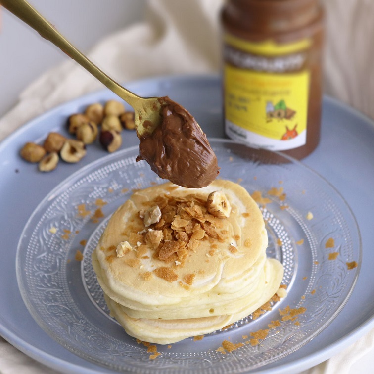 Pâte à tartiner croustillante à la feuilletine croquante sans huile de palme et artisanale.